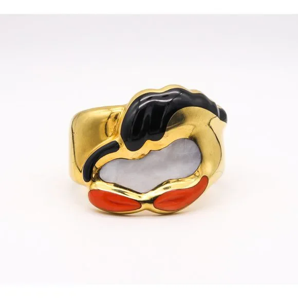 Tiffany & Co. 1977 Elsa Peretti Escorpio Cuff Bracelet 18Kt Yellow Gemstones - Picture 4 of 10